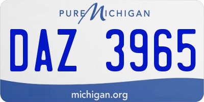 MI license plate DAZ3965