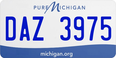 MI license plate DAZ3975
