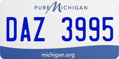 MI license plate DAZ3995