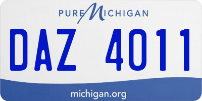 MI license plate DAZ4011