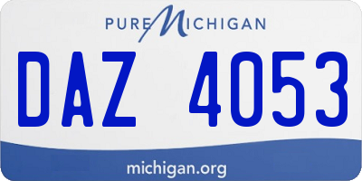 MI license plate DAZ4053