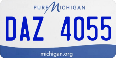 MI license plate DAZ4055