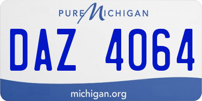 MI license plate DAZ4064