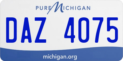 MI license plate DAZ4075