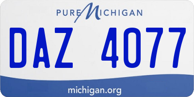 MI license plate DAZ4077