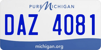 MI license plate DAZ4081