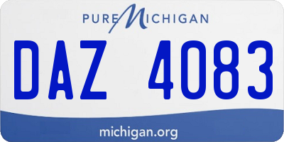 MI license plate DAZ4083