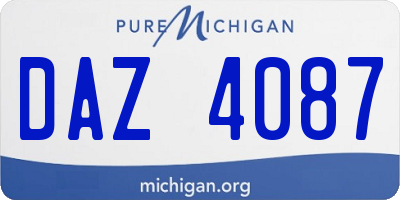 MI license plate DAZ4087