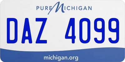 MI license plate DAZ4099