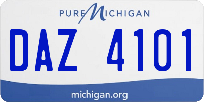 MI license plate DAZ4101