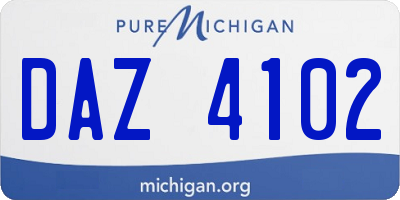 MI license plate DAZ4102