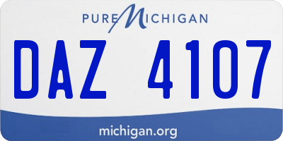 MI license plate DAZ4107