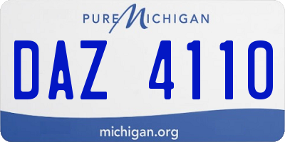 MI license plate DAZ4110