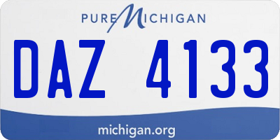 MI license plate DAZ4133