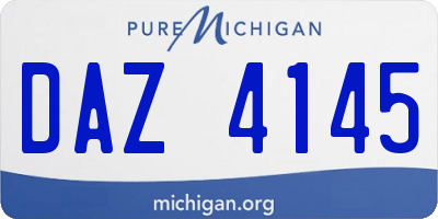 MI license plate DAZ4145