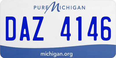 MI license plate DAZ4146