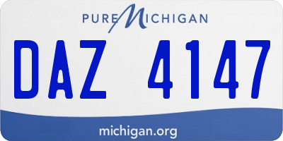 MI license plate DAZ4147