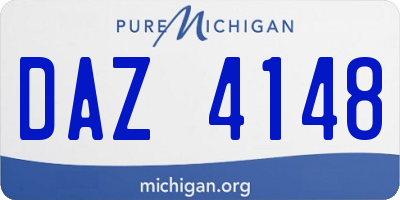 MI license plate DAZ4148