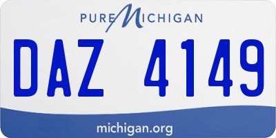 MI license plate DAZ4149