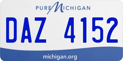 MI license plate DAZ4152
