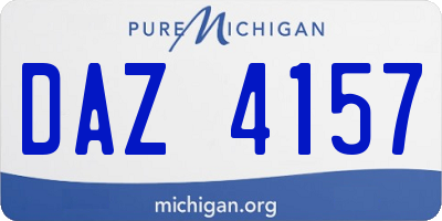 MI license plate DAZ4157