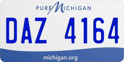 MI license plate DAZ4164
