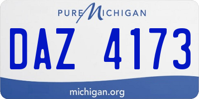 MI license plate DAZ4173