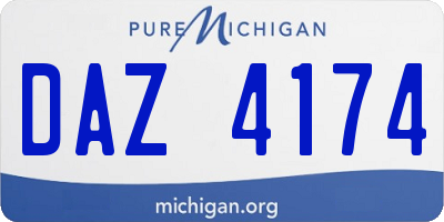 MI license plate DAZ4174