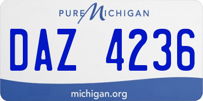 MI license plate DAZ4236