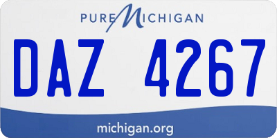MI license plate DAZ4267