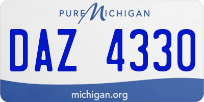 MI license plate DAZ4330