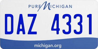 MI license plate DAZ4331
