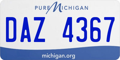 MI license plate DAZ4367
