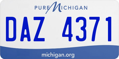 MI license plate DAZ4371
