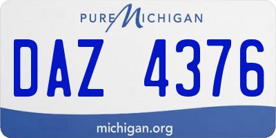 MI license plate DAZ4376