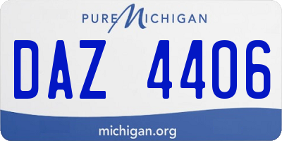 MI license plate DAZ4406