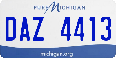 MI license plate DAZ4413