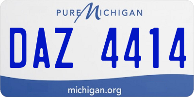 MI license plate DAZ4414