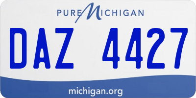 MI license plate DAZ4427