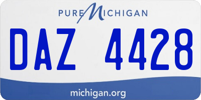 MI license plate DAZ4428
