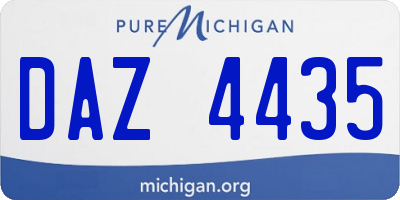 MI license plate DAZ4435