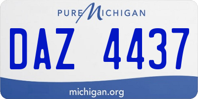 MI license plate DAZ4437