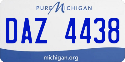 MI license plate DAZ4438