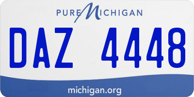 MI license plate DAZ4448
