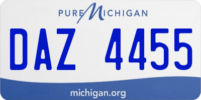 MI license plate DAZ4455
