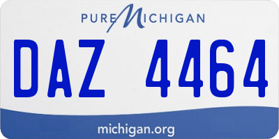 MI license plate DAZ4464