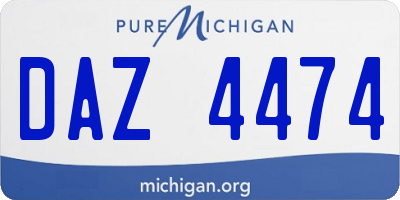 MI license plate DAZ4474