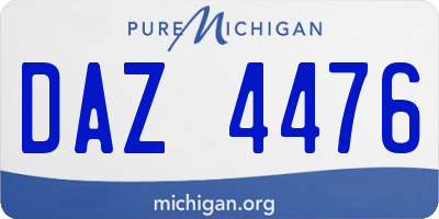 MI license plate DAZ4476