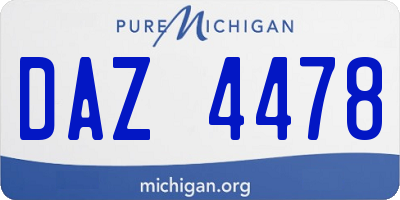 MI license plate DAZ4478