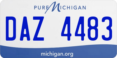 MI license plate DAZ4483